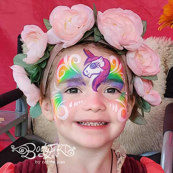 Festival Face Painting at Idaho Rennaisance Fair Rainbow Unicorn
